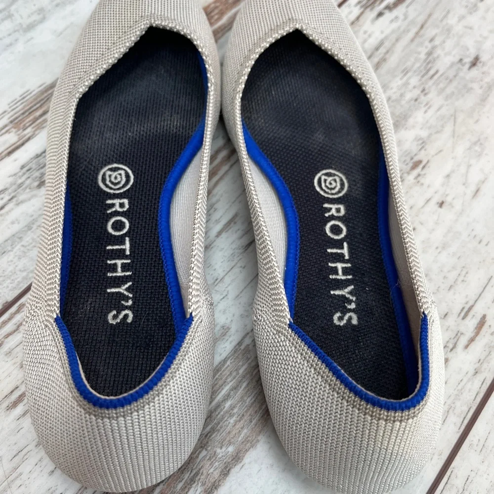 Rothy’s The Point Flax Birdseye Knit Flats - Size 8.5 - Picture 14 of 16